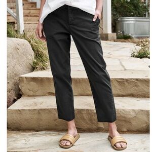 Frank & Eileen Black Cropped Straight Trousers